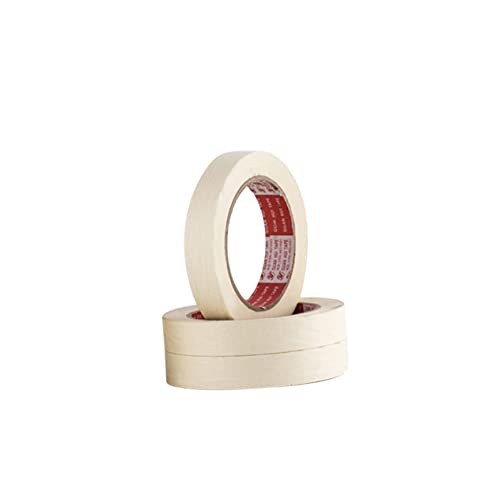 Uonlytech 6 Stück Abdeckpapierband Klebeband Abdeckklebeband Hochleistungsband Band Breites Abdeckband Abdeckband Sprühlackierband Sprühband Papierabdeckband Beige von Uonlytech