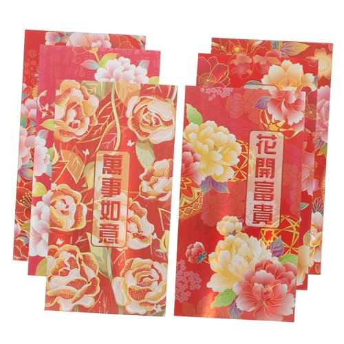 Uonlytech 6 Stück Bargeldumschlag Chinesische Rote Umschlagschlange Chinesische Hochzeitsparty Liefert Chinesische Umschläge Für Geld Seidenrote Umschläge Frohes Neues Jahr Umschläge Papier von Uonlytech