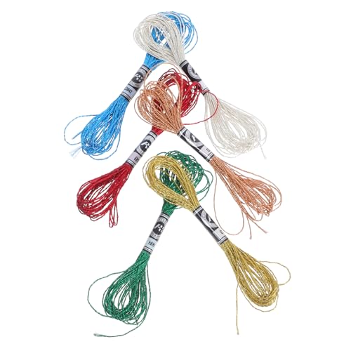 Uonlytech 6 Stück Bunte Metallic-stickgarne aus Polyester Glänzende Kreuzstichfäden für Handarbeit Nähen und Diy-kunsthandwerk Leicht zu Verarbeiten für Anfänger und Erfahrene Bastler Uonlytech 6 Stück Bunte Metallic-stickgarne aus Polyester Glänzende Kreuzstichfäden für Handarbeit Nähen und Diy-kunsthandwerk Leicht zu Verarbeiten für Anfänger und Erfahrene Bastler von Uonlytech