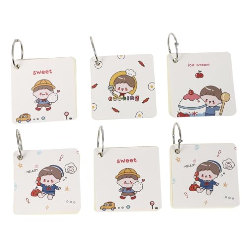 Uonlytech 6 Stück Cartoon Notizblöcke Leere Vokabelkarten für Schule und Diy Projekte für Praktischem Ring und Platz für Notizen Uonlytech 6 Stück Cartoon Notizblöcke Leere Vokabelkarten für Schule und Diy Projekte für Praktischem Ring und Platz für Notizen von Uonlytech
