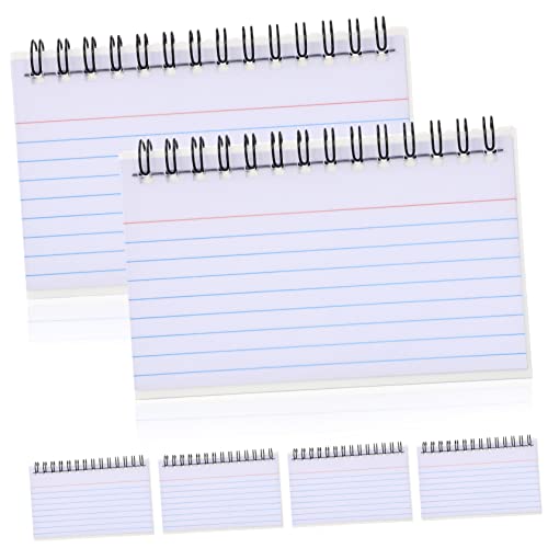 Uonlytech 6 Stück Farbiges Spulenbuch Notizblöcke Masse Studieren Notizbücher Pads Memo Schule Student Gefüttert Mini-notizblöcke Kleine Notizkarten Größe Büro Papier Weiß von Uonlytech