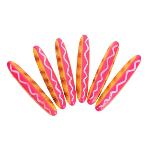 Uonlytech 6 Stück Kawaii Hot Dog Kugelschreiber Leichtes Realistisches Food-design Praktische Schreibstifte für Schüler Büro Schreibtisch- als Originelles Schul Geschenkaccessoire von Uonlytech