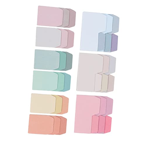 Uonlytech 6 Stück Kreative Pack Gradient Memo Sticker Bunte Index Haftnotizen für Büro und Zuhause Beschreibbar Markieren und Hervorheben von Dokumenten und Büchern von Uonlytech