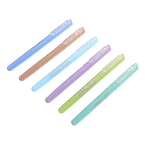 Uonlytech 6 Stück Kunstpinsel-set Wasserstifte Zum Basteln Tintenpinselstift Aquarellstift Kalligraphie-marker Kalligraphiestifte Für Anfänger Handbeschriftungsstifte Wasserpinsel Plastik von Uonlytech