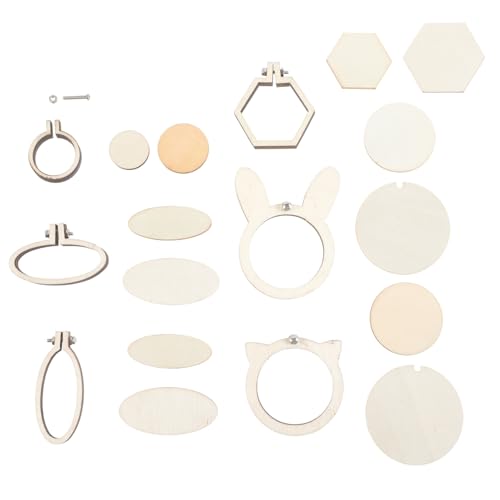 Uonlytech 6 Stück Mini Stickrahmen für Kreuzstich und Diy Handwerk Kleine Rahmen Verschiedenen Formen Hexagonal für Schmuck und Projekte von Uonlytech