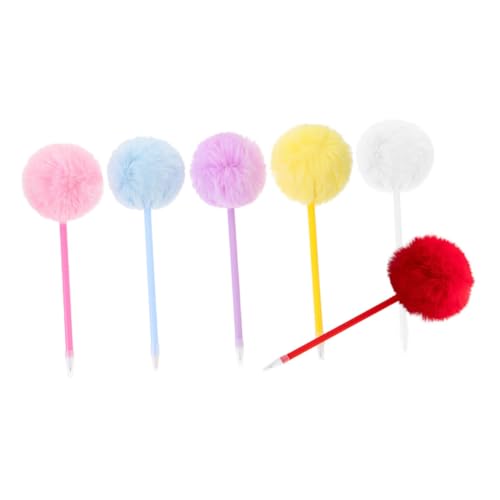 Uonlytech 6 Stück Plüsch-Kugelschreiber Pom-Pom-Stift Schreibwaren Karikatur matschige Stifte Ball flauschige Kugelschreiber süße Kugelschreiber Büro flauschiger Stift pp Uonlytech 6 Stück Plüsch-Kugelschreiber Pom-Pom-Stift Schreibwaren Karikatur matschige Stifte Ball flauschige Kugelschreiber süße Kugelschreiber Büro flauschiger Stift pp von Uonlytech