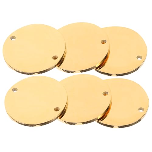 Uonlytech 6 Stück Rundtags Blanko für Gravur DIY Schmuck Stamping Anhänger Personalisierte Hundemarken Doppellochige Anhänger für Bastelprojekte Uonlytech 6 Stück Rundtags Blanko für Gravur DIY Schmuck Stamping Anhänger Personalisierte Hundemarken Doppellochige Anhänger für Bastelprojekte von Uonlytech