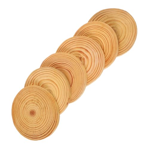 Uonlytech 6 Stück Rustikale Runde Holzscheiben Unvollendete Holzstücke für Diy Malprojekte als Natürliche Tischuntersetzer und Kreative Wohnaccessoires Uonlytech 6 Stück Rustikale Runde Holzscheiben Unvollendete Holzstücke für Diy Malprojekte als Natürliche Tischuntersetzer und Kreative Wohnaccessoires von Uonlytech