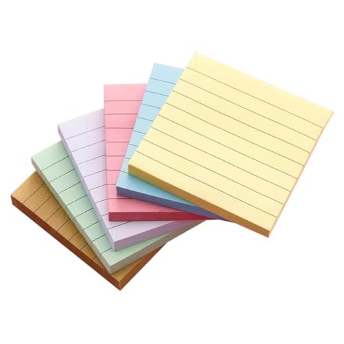 Uonlytech 6 Stück Teiliges Farbiges Memo Pad Linierte Selbstklebende Praktische Notizblöcke für Büro Schule Zuhause Vielseitige Klebezettel zum Beschriften und Organisieren Uonlytech 6 Stück Teiliges Farbiges Memo Pad Linierte Selbstklebende Praktische Notizblöcke für Büro Schule Zuhause Vielseitige Klebezettel zum Beschriften und Organisieren von Uonlytech