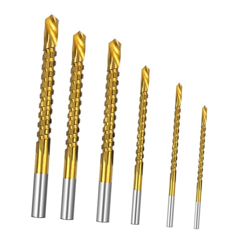 Uonlytech 6 Stück Teiliges Holzbohrer mit Gezahntem Sägeblatt Spiralbohrer aus Hochgeschwindigkeitsstahl Langlebiges Schneidwerkzeug für Holzbearbeitung und Metall Effiziente Bohrleistung Uonlytech 6 Stück Teiliges Holzbohrer mit Gezahntem Sägeblatt Spiralbohrer aus Hochgeschwindigkeitsstahl Langlebiges Schneidwerkzeug für Holzbearbeitung und Metall Effiziente Bohrleistung von Uonlytech