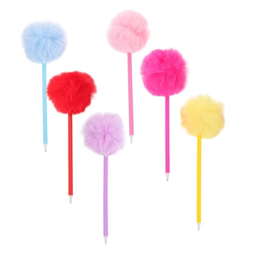 Uonlytech 6 Stück Teiliges Kreative Pom Pom Kugelschreiber Flauschige Plüschkugelschreiber mit Weichem Griff Sanfter Tintenfluss Niedliches Schreibgerät für Schüler Bürobedarf Uonlytech 6 Stück Teiliges Kreative Pom Pom Kugelschreiber Flauschige Plüschkugelschreiber mit Weichem Griff Sanfter Tintenfluss Niedliches Schreibgerät für Schüler Bürobedarf von Uonlytech