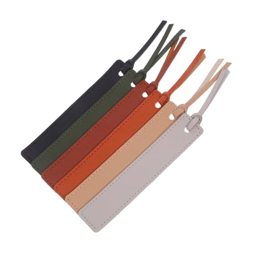 Uonlytech 6 Stück Teiliges Pu-leder-lesezeichen Lederband Vielseitige Buchseiten-markierer für Frauen und Männer Praktisches Lesezubehör für Schule Büro und Zuhause Geschenk für von Uonlytech