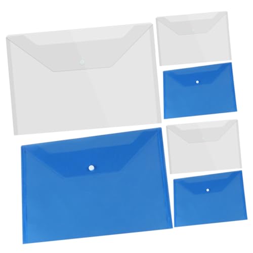 Uonlytech 6 Stück Teiliges Transparente Dokumentenmappe mit Druckknopf Verstärkt Praktische Aufbewahrungstaschen für Büro und Reisen für Organisation von Unterlagen und Kleinteilen Uonlytech 6 Stück Teiliges Transparente Dokumentenmappe mit Druckknopf Verstärkt Praktische Aufbewahrungstaschen für Büro und Reisen für Organisation von Unterlagen und Kleinteilen von Uonlytech