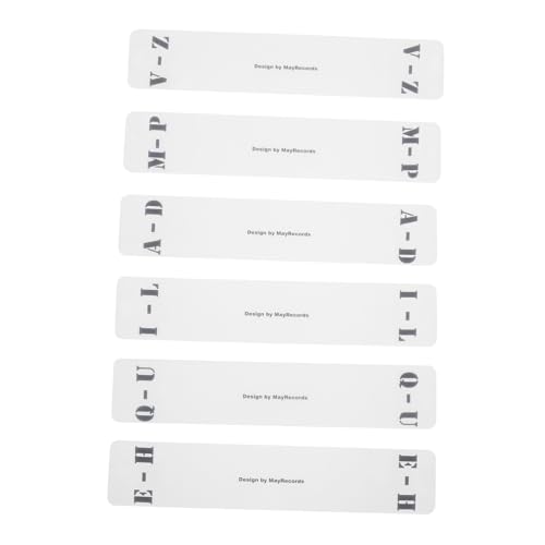 Uonlytech 6 Stück Teiliges Transparentes Acryl Schallplatten Sortierkartenset Langlebige CD Kategorielabels Leichte Bruchsichere Organizer Karten für Vinyl und CD Sammlung Praktisches von Uonlytech