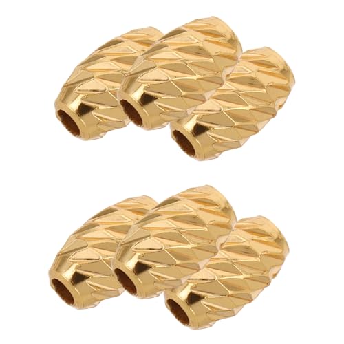 Uonlytech 6 Stück Twill -perlen Charm-perle Armbandabstandshalter Metallperlen Für Schmuckherstellung Abstandshalter Lose Perlen Trommeln Sie Abstandsperlen Silber- Golden Uonlytech 6 Stück Twill -perlen Charm-perle Armbandabstandshalter Metallperlen Für Schmuckherstellung Abstandshalter Lose Perlen Trommeln Sie Abstandsperlen Silber- Golden von Uonlytech