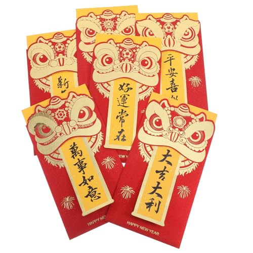 Uonlytech 6 Stück Umschlagbeutel Umschläge Zum Füllen Von Bargeld Geldumschläge Zum Sparen Von Bargeld Chinesische Neujahrsdekorationen Chinesische Neujahrsgeldumschläge Rot Papier Uonlytech 6 Stück Umschlagbeutel Umschläge Zum Füllen Von Bargeld Geldumschläge Zum Sparen Von Bargeld Chinesische Neujahrsdekorationen Chinesische Neujahrsgeldumschläge Rot Papier von Uonlytech