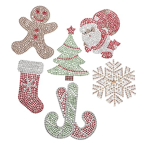 Uonlytech 6 Stück Weihnachtsdiamantaufkleber Jeans-Patches Weihnachtskleberflecken Applikationen anziehen Strass -Weihnachtszubehör Kleidungsdekorationszubehör Strasskleberaufkleber Uonlytech 6 Stück Weihnachtsdiamantaufkleber Jeans-Patches Weihnachtskleberflecken Applikationen anziehen Strass -Weihnachtszubehör Kleidungsdekorationszubehör Strasskleberaufkleber von Uonlytech