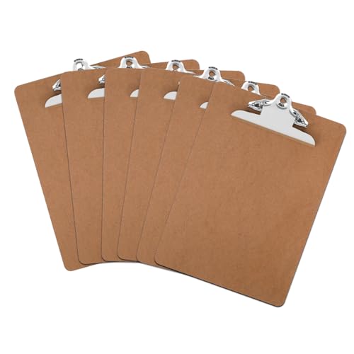 Uonlytech 6 Stück Zwischenablage Skizzieren Klemmbrett-folie A4 Aktenordner Board Dokumentdateihalter Dokumentorganisator Schwarze Zwischenablage Bretter Mdf (dichteplatte) von Uonlytech