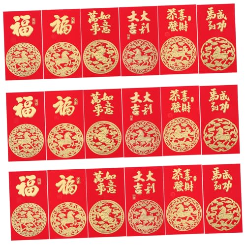 Uonlytech 60 Stück Rote Umschläge Jahr Des Pferdes Motiv Frühlingsfest Hongbao Geldgeschenke Umschläge Für Hochzeit Geburtstag Traditionelle Chinesische Neujahrsumschläge Uonlytech 60 Stück Rote Umschläge Jahr Des Pferdes Motiv Frühlingsfest Hongbao Geldgeschenke Umschläge Für Hochzeit Geburtstag Traditionelle Chinesische Neujahrsumschläge von Uonlytech