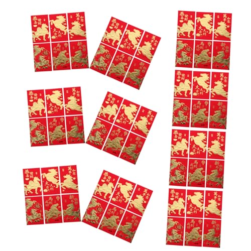 Uonlytech 60 Stück Rote Umschläge Jahr Des Pferdes Rote Geldbeutel Traditionelle Chinesische Glückstaschen Für Neujahrsfeierlichkeiten Festliche Geldgeschenke Umschläge Uonlytech 60 Stück Rote Umschläge Jahr Des Pferdes Rote Geldbeutel Traditionelle Chinesische Glückstaschen Für Neujahrsfeierlichkeiten Festliche Geldgeschenke Umschläge von Uonlytech