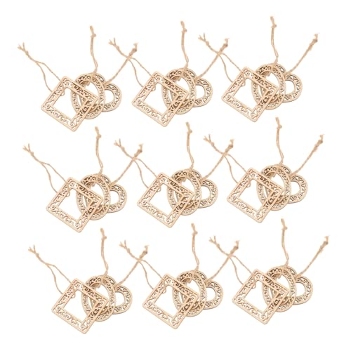 Uonlytech 60 Stück Teiliges Herz Holzrahmen zum Basteln Unlackierte Hohle Holzrahmen in Herz Viereck und Oval DIY Holzanhänger für Wanddeko Valentinstag Hochzeit und Kreative Projekte von Uonlytech