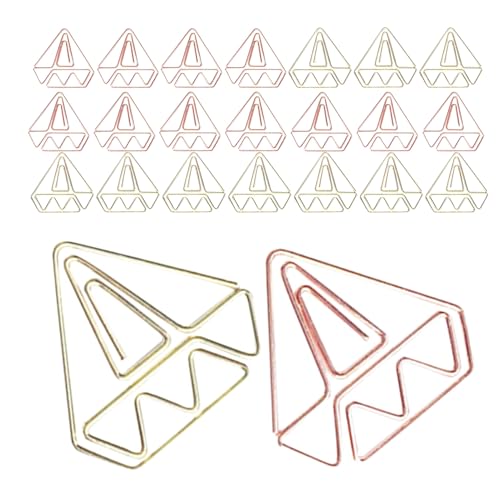 Uonlytech 60 Stück Teiliges Papierklammern mit Diamant-design Mini Lesezeichen in Gold und Roségold Stabile Metallklammern für Büro Schule Zuhause Dekorative Büroklammern zum Organisieren von Uonlytech