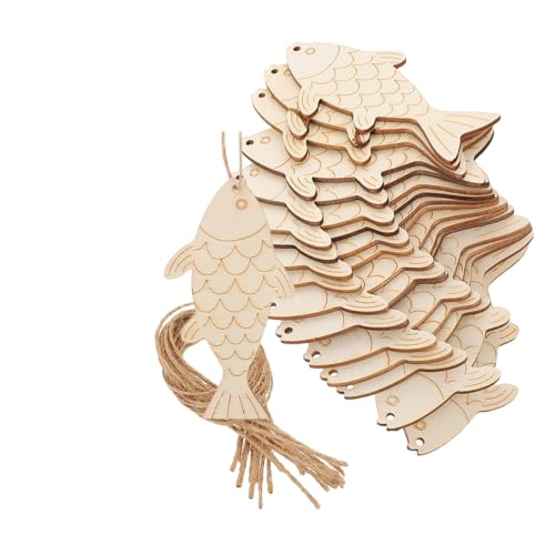 Uonlytech 60 Stück Unfertige Fischförmige Holzanhänger Robustem Holz Blanko Diy Bastelset zum Bemalen Küstenstil Holzfische für Familienhandwerk und Dekoration Uonlytech 60 Stück Unfertige Fischförmige Holzanhänger Robustem Holz Blanko Diy Bastelset zum Bemalen Küstenstil Holzfische für Familienhandwerk und Dekoration von Uonlytech