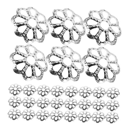 Uonlytech 600 Stück Blumen Spacer Beads Caps Hohlmetall Blütenkappen für Diy Schmuckherstellung Geeignet für Halsketten Armbänder und Ohrringe Kreative Bastelmaterialien von Uonlytech