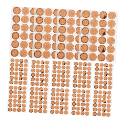 Uonlytech 600 Stück Dekorative Runde Aufkleber Konservenaufkleber Umschlagdichtungen Etiketten Für Gläser Vierter Juli-aufkleber Gewürzdosen Mit Etikett Klare Runde Aufkleber Kraftpapier von Uonlytech