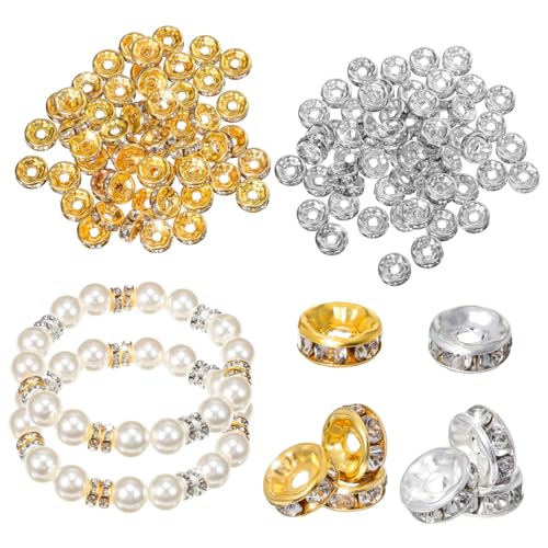 Uonlytech 600 Stück Spacer Perlen für Armbänder Schmuckherstellung Robuste Eisenmetall Zwischenperlen mit Funkelnden Strassakzenten DIY Bastelset für Langlebigen Schmuck Uonlytech 600 Stück Spacer Perlen für Armbänder Schmuckherstellung Robuste Eisenmetall Zwischenperlen mit Funkelnden Strassakzenten DIY Bastelset für Langlebigen Schmuck von Uonlytech