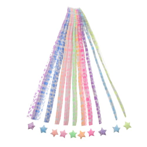 Uonlytech 630Stücke Leuchtende Origami Sternstreifen DIY Papier für Bastelprojekte Handgefertigte Fünf Sterne Papierstreifen für und Kreative Notizen von Uonlytech