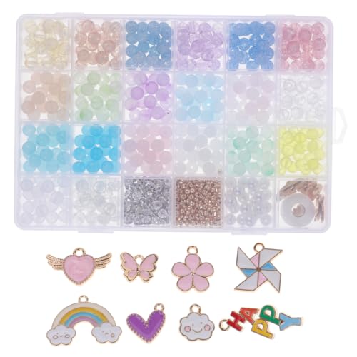 Uonlytech 670 Stück Perlenarmbandmaterialbeutel Schmuck Für Runden Quetschperlen Spacer Armbandperlen Acrylperlen Zubehör Selber Machen Kleine Perlen Perlenkette Glas Uonlytech 670 Stück Perlenarmbandmaterialbeutel Schmuck Für Runden Quetschperlen Spacer Armbandperlen Acrylperlen Zubehör Selber Machen Kleine Perlen Perlenkette Glas von Uonlytech