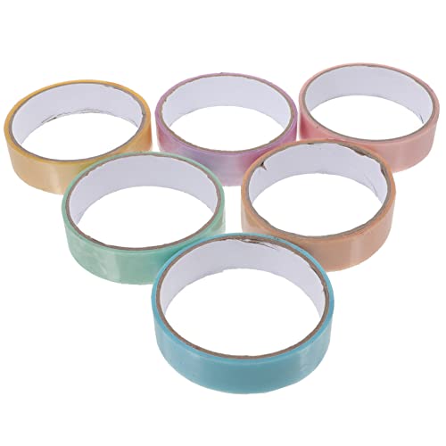 Uonlytech 6Rollen Klebrige Ballbänder Farbiges Klebeband für Hochwertiges Kunststoffmaterial zum Sicher und Langlebig Spaß für Ganze Familie von Uonlytech