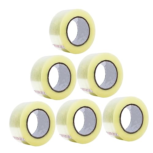 Uonlytech 6Rollen Transparentes Dichtungsband Hochviskoses Klebeband für Verpackungen für und Extra Stark und Langlebig von Uonlytech