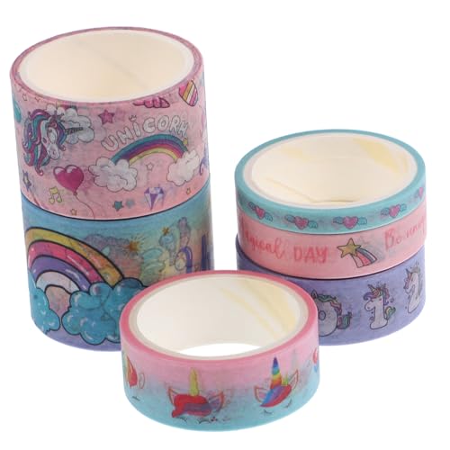 Uonlytech 6Rollen Washi Tape Papier Klebeband für DIY Bastelprojekte Selbstklebend Leicht Abreißbar für Planer Tagebücher und Scrapbooking Designs Uonlytech 6Rollen Washi Tape Papier Klebeband für DIY Bastelprojekte Selbstklebend Leicht Abreißbar für Planer Tagebücher und Scrapbooking Designs von Uonlytech