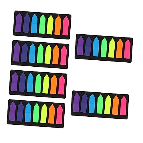 Uonlytech 6Sätze Farbenfrohe Notizzettel Klassifikationsaufkleber für Büro Schule und Zuhause Klebrige Memo Pads für Einfache Organisation und Notizen Premium Materialien von Uonlytech