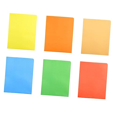 Uonlytech 6Stücke Bunte Papierordner mit Multifunktionale Dokumentenhalter für Büro und Schule Organisieren von Unterlagen Verschiedenen Farben von Uonlytech