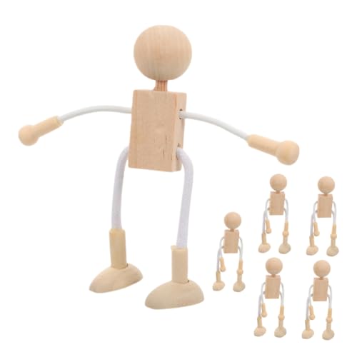 Uonlytech 6Stücke DIY Holzpuppen Unfertige Figuren Holz zum Bemalen Bastelideen für Holzfiguren für Individuelles Handwerk Uonlytech 6Stücke DIY Holzpuppen Unfertige Figuren Holz zum Bemalen Bastelideen für Holzfiguren für Individuelles Handwerk von Uonlytech