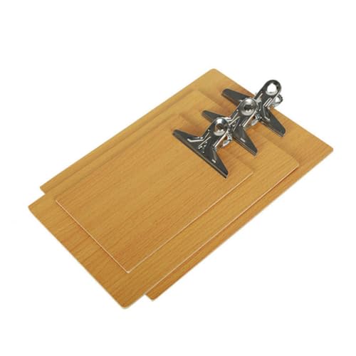Uonlytech 6Stücke Klemmbrett aus Hartfaserplatte Teilig mit Stabiler Klemme für Büro Schule und Industrie Runde Ecken für Rostfrei und Langlebig von Uonlytech