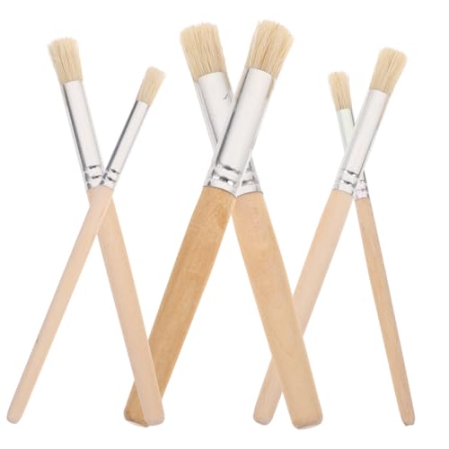 Uonlytech 6Stücke Teiliges Nylon Pinsel Set mit Holzgriff Rund und Spitzpinsel für Acryl Aquarell und Ölgemälde für Präzise Details und Großflächige Anwendungen Uonlytech 6Stücke Teiliges Nylon Pinsel Set mit Holzgriff Rund und Spitzpinsel für Acryl Aquarell und Ölgemälde für Präzise Details und Großflächige Anwendungen von Uonlytech