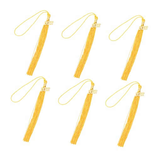 Uonlytech 6stücke Teiliges Goldene Doktortitel Quasten Für Abschlussfeier Dekorative Hängedekoration Für Akademische Zeremonien Stilvolle Accessoires Für Graduation Caps von Uonlytech