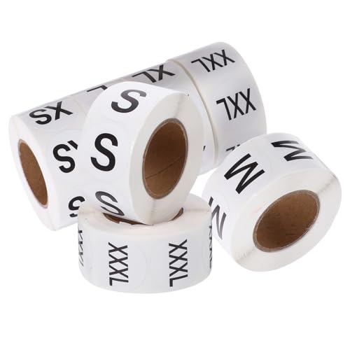 Uonlytech 7 Rollen Größe Aufkleber Etikett Name Registerkarten stickbilder Größenaufkleber für Kleidung Aufkleber in Hemdgröße Selbstklebendes beschichtetes Papier Schwarz Uonlytech 7 Rollen Größe Aufkleber Etikett Name Registerkarten stickbilder Größenaufkleber für Kleidung Aufkleber in Hemdgröße Selbstklebendes beschichtetes Papier Schwarz von Uonlytech