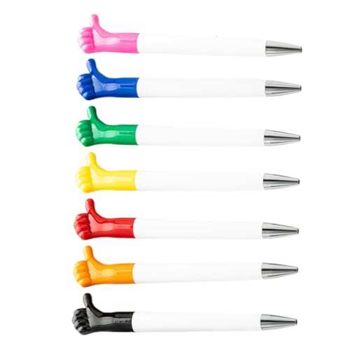 Uonlytech 7 Stück Cartoon-Kugelschreiber blaue Tinte Stifte feine Spitze Multipack mehrfarbig Karikatur lustig Kreative Daumen-hoch-Stifte Teenager-Daumen-hoch-Stifte Plastik Uonlytech 7 Stück Cartoon-Kugelschreiber blaue Tinte Stifte feine Spitze Multipack mehrfarbig Karikatur lustig Kreative Daumen-hoch-Stifte Teenager-Daumen-hoch-Stifte Plastik von Uonlytech