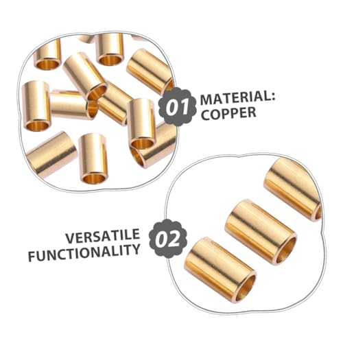 Uonlytech 70 Stück Kupfer Crimp Beads für Schmuckherstellung Glatte Rohrperlen als Spacer End und Positionierungsperlen Langlebig Vielseitig für Halsketten und Armbänder Einfache Uonlytech 70 Stück Kupfer Crimp Beads für Schmuckherstellung Glatte Rohrperlen als Spacer End und Positionierungsperlen Langlebig Vielseitig für Halsketten und Armbänder Einfache von Uonlytech