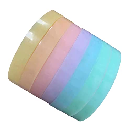 Uonlytech 7Rollen Farbige Washi Tape Klebebänder Doppelseitiges Stress für Erwachsene für Kreative DIY Projekte Zufällige und Designs von Uonlytech