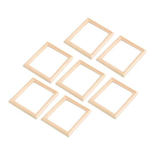 Uonlytech 7Stücke Bilderrahmen Handgefertigte Holzrahmen für Puppenhaus Dekoration Unbehandelte Fotorahmen für DIY Projekte und Miniaturszenen Uonlytech 7Stücke Bilderrahmen Handgefertigte Holzrahmen für Puppenhaus Dekoration Unbehandelte Fotorahmen für DIY Projekte und Miniaturszenen von Uonlytech