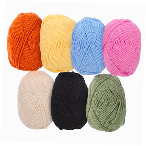 Uonlytech 7Stücke Teiliges Weiches Baumwollgarn Bunten Farben Viersträngiges Häkelgarn für DIY Projekte für Pullover Schals und Mehr Einfache Handhabung und Verarbeitung Uonlytech 7Stücke Teiliges Weiches Baumwollgarn Bunten Farben Viersträngiges Häkelgarn für DIY Projekte für Pullover Schals und Mehr Einfache Handhabung und Verarbeitung von Uonlytech