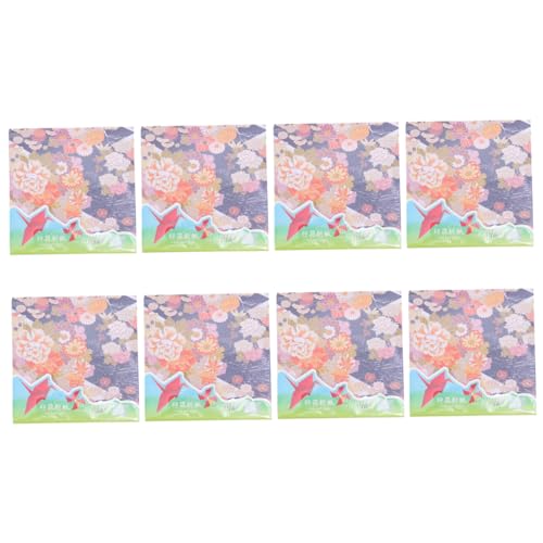 Uonlytech 8 Packungen Japanisches Origami Papier Set Quadratisches Faltpapier für Diy Kunsthandwerk für Bastelprojekte in Bunten Designs von Uonlytech