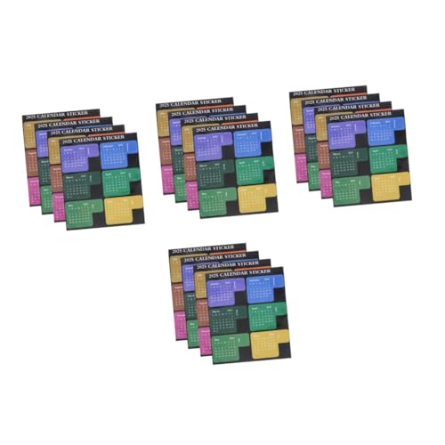Uonlytech 8 Sätze -Klebeband farbige Aufkleber klebrig monatlich Erwachsene Kalenderaufkleber Es Aufkleber für Planer Notizblock-Monatsaufkleber Sticker-Planer Papier von Uonlytech