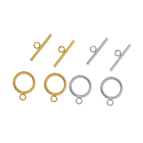 Uonlytech 8 Satz Teiliges Ot Schmuckverschlüsse mit Kupferbeschichtung Teilig Mix Farben Langlebige Metallkettenverbinder für Halsketten Armbänder DIY Schmuckherstellung von Uonlytech